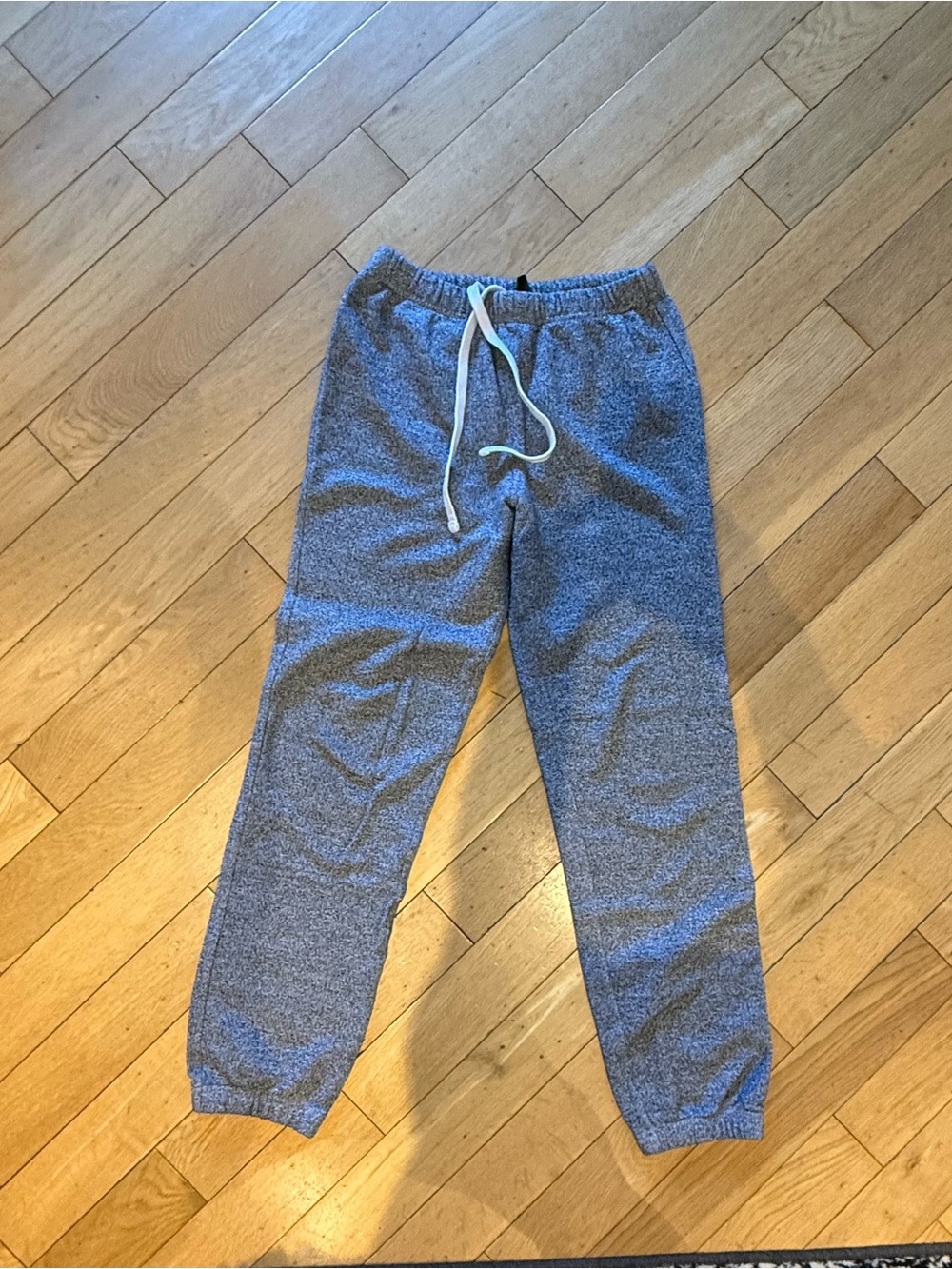 Roots Kids Heather Gray Sweat Joggers with White Drawcord